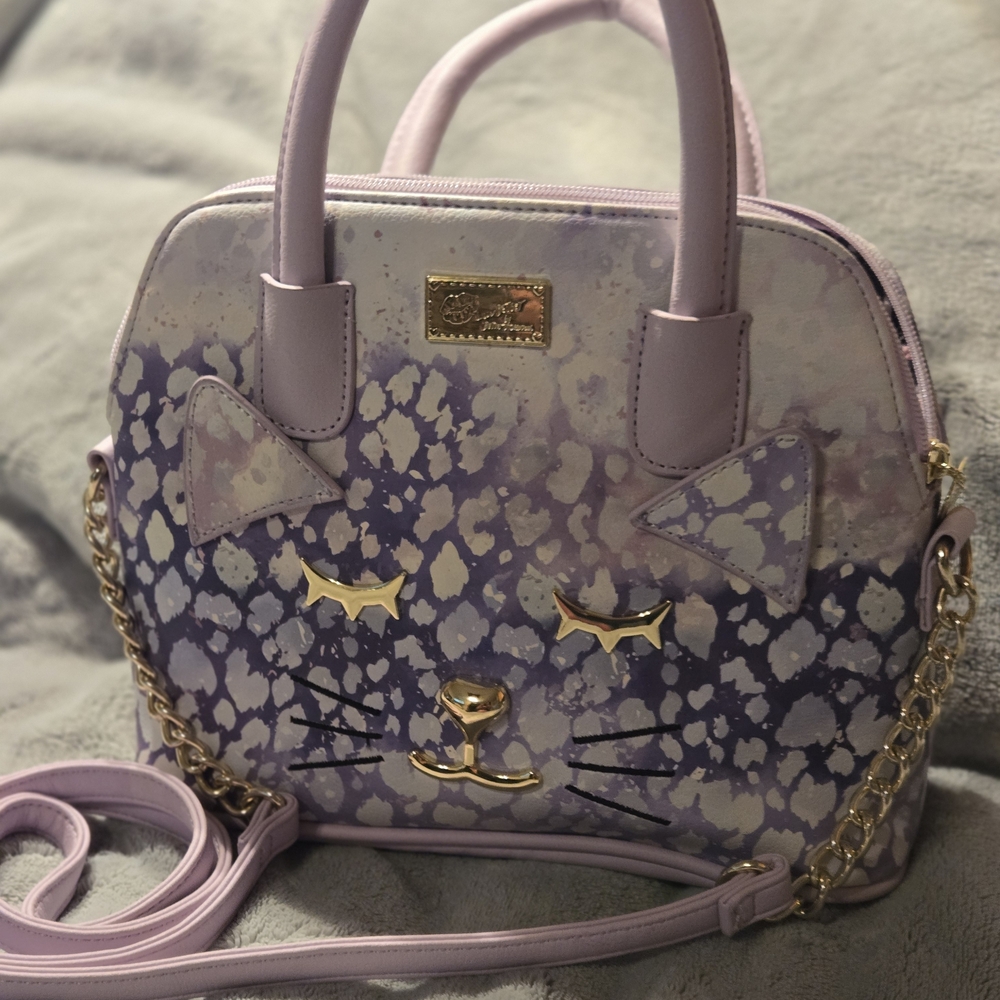 Betsey Johnson Purple Cat Mini Bag - Picture 2 of 13
